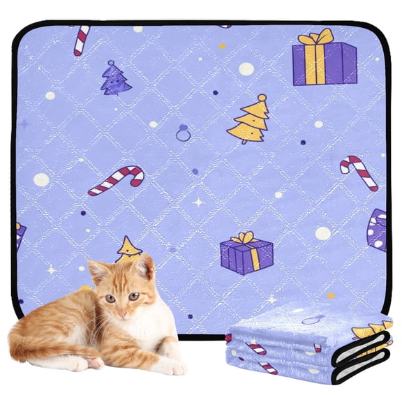 Washable Pet Pee Pads with Super Absorbent Reusable Training Pads for Dogs & Cats Simple Christmas Elements