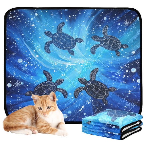 Washable Pet Pee Pads with Super Absorbent Reusable Training Pads for Dogs & Cats Small Sea Turtles