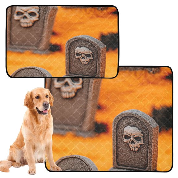 Washable Pet Pee Pads with Super Absorbent Reusable Training Pads for Dogs & Cats Small Tombstone-shaped