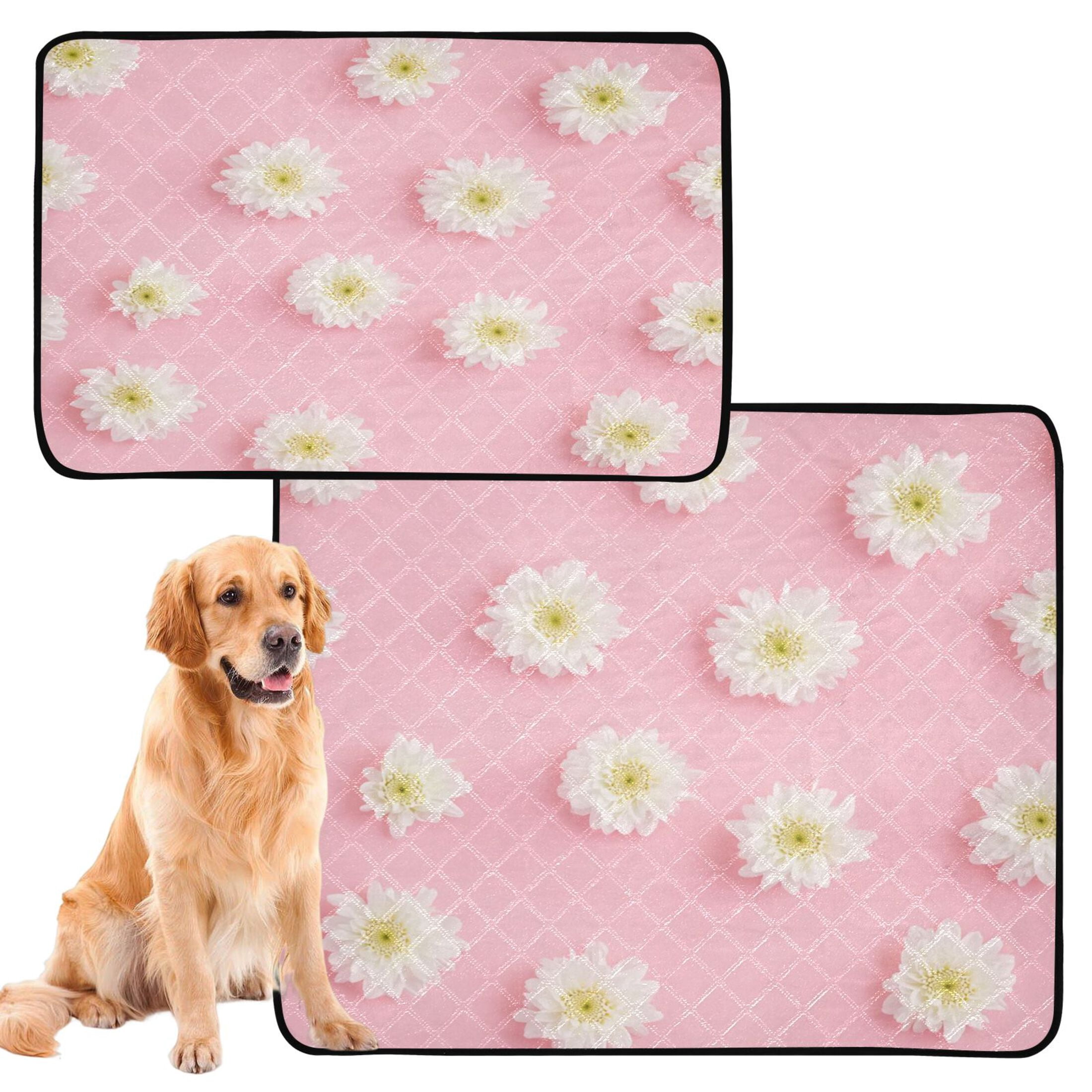 Washable Pet Pee Pads with Super Absorbent Reusable Training Pads for Dogs & Cats Small Yellow Daisy