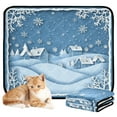 thumbnail image 1 of Washable Pet Pee Pads with Super Absorbent Reusable Training Pads for Dogs & Cats Snowflakes and Houses, 1 of 6