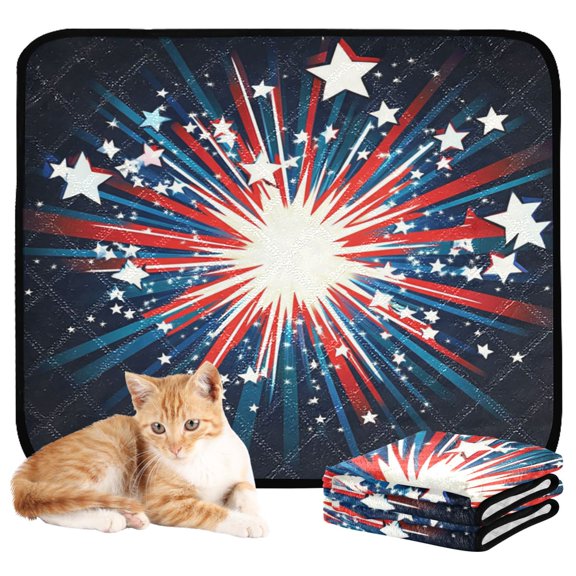 Washable Pet Pee Pads with Super Absorbent Reusable Training Pads for Dogs & Cats Stars Exploding