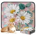 thumbnail image 1 of Washable Pet Pee Pads with Super Absorbent Reusable Training Pads for Dogs & Cats Three Large White Daisies, 1 of 6