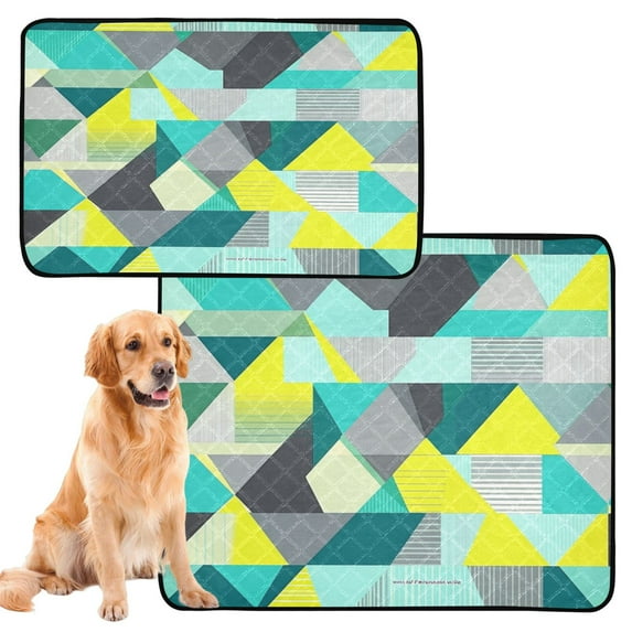 Washable Pet Pee Pads with Super Absorbent Reusable Training Pads for Dogs & Cats Triangle