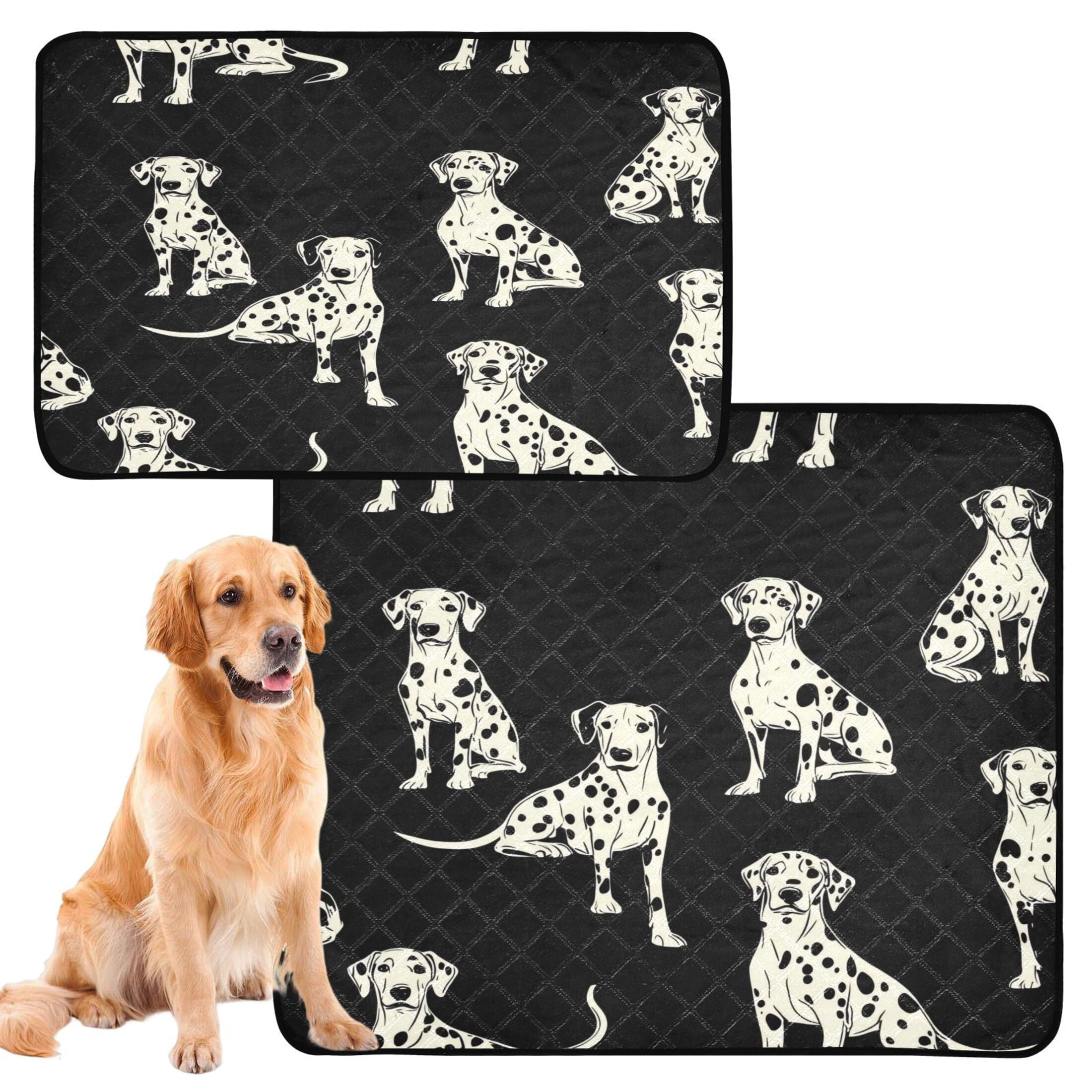 Washable Pet Pee Pads with Super Absorbent Reusable Training Pads for Dogs & Cats White Dalmatian Dogs