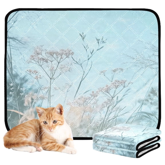 Washable Pet Pee Pads with Super Absorbent Reusable Training Pads for Dogs & Cats Wildflowers and Grasses