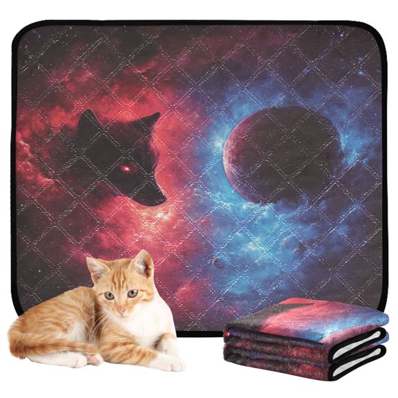 Washable Pet Pee Pads with Super Absorbent Reusable Training Pads for Dogs & Cats Wolf and Planet