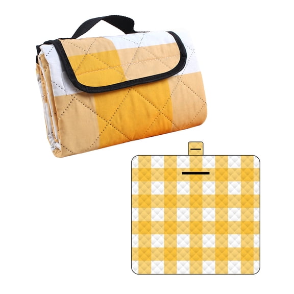 Washable Picnics Blanket Outdoor 3-Layers Ultralight Beachs Blanket Lightweight Handy Camping Mat for Indoor and Outdoor