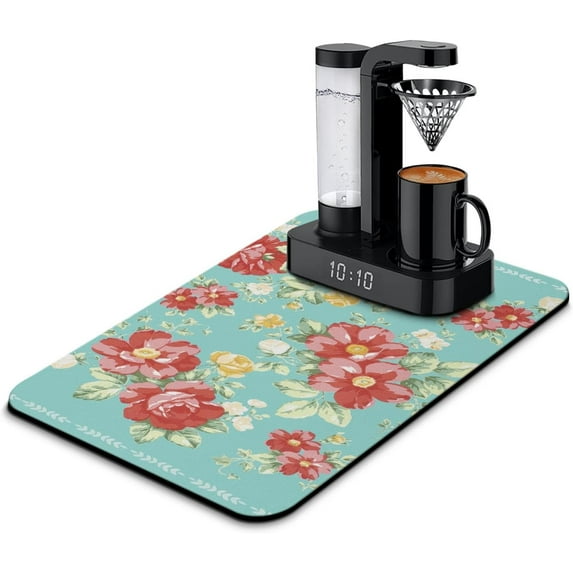 Washable Pioneer Dish Drying Mats Absorbent Quick Drying Dish Mat Machine For Kitchen Counter Home, Coffee Maker Mat 23.5''''x15.5''''