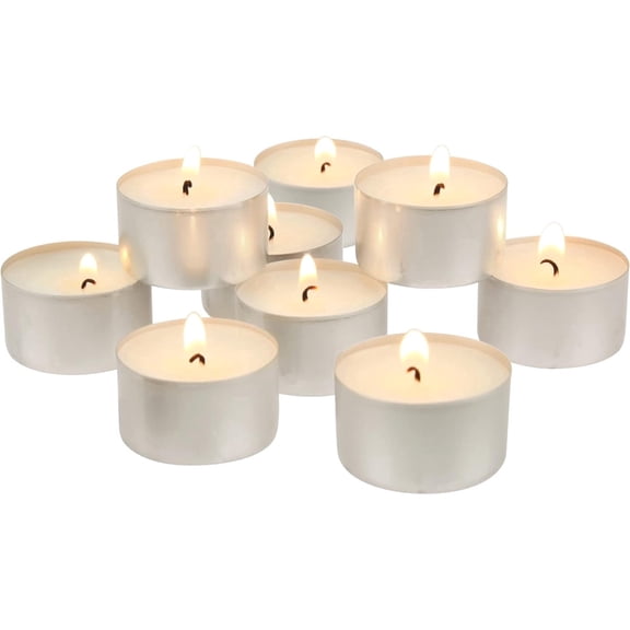 50-Piece unscented, Smokeless, Dripless Long-Lasting Mini Tealight Candles, 8-Hour Burn Time, for Dinners, Parties, Home Decoration, Wedding