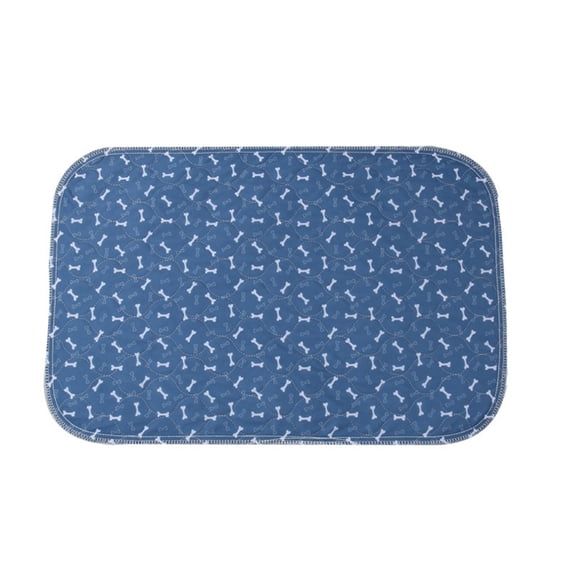 Washable Puppy Pad Non-slip Anti-fade Bone Print Pattern Dog Mats Pet Accessories