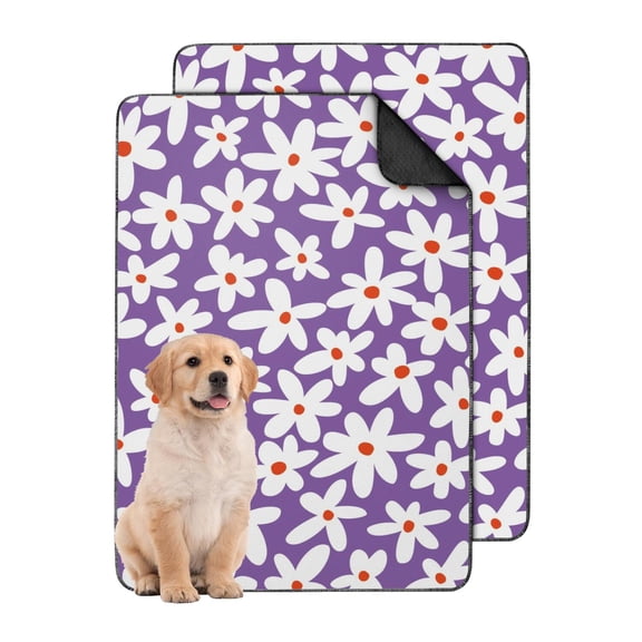 Washable Puppy Pads 24x35 Inch 2-Count, Reusable Dog Training Mats with Quick-Dry Surface & Leakproof Backing for Use in Carriers & on Decks