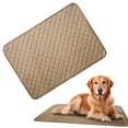 thumbnail image 1 of Washable Puppy Pads with Pheromones L Size Reusable Pee Pad Leak Proof 4 Layer Dog Training Pad Non Slip Waterproof Pet Mat Odor Control Durable Puppy Pads for Indoor Dogs Travel Use Khaki, 1 of 9