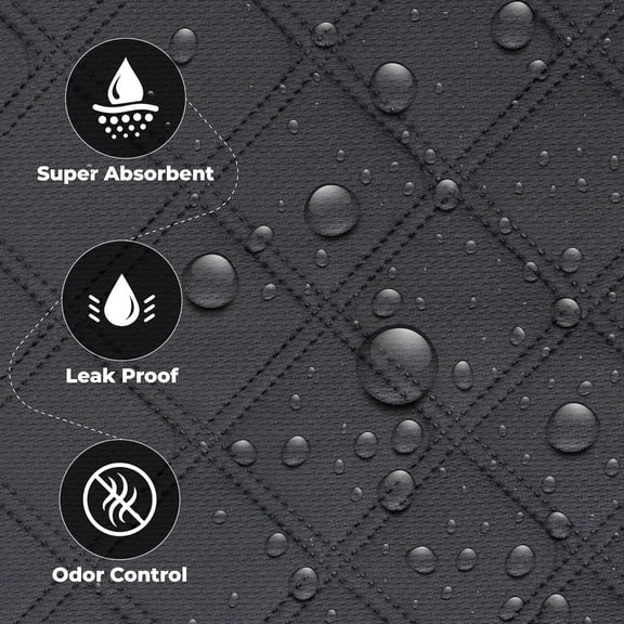 Washable Rabbit & Guinea  Cage Liners, 24x47in, 2 PCS, Anti-Slip, Absorbent, Waterproof, Easy to Clean