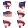 thumbnail image 1 of Washable & Reusable Anti-Dust Mouth Mask Protective USA Flag Design Face Cover, Plus Size, 6 Pieces, 1 of 6