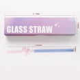 thumbnail image 1 of Washable Reusable Juice Milk Drinking Juice Drink Blender Stick Gift Box Set Transparent Tea Coffee Straw Drinking Tube Glass Straw Straight Bend Straws 02, 1 of 8