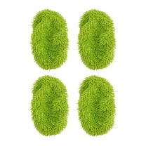 Washable Reusable Microfiber Mop Pads Dry and Wet Refill for Swiffer for Sweeper 4 PCS-GREEN