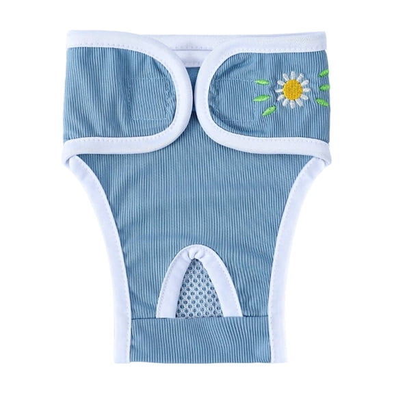 Washable Reusable Premium Female Dog Diapers, Small Medium Large Size,Dog Doggie Puppy & Doggy Diapers Female,Anti-harassment of Pants and Safety Pants(Blue,S)