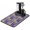 thumbnail image 1 of Washable Rubber Boho Abstract Art Vintage Dish Drying Mats for Kitchen Counter Home Large Coffee Bar Pad Accessories and Decor for Utensils Stemware 23.5''x15.5'', 1 of 7