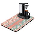 thumbnail image 1 of Washable Rubber Boho Floral Patchwork Dish Drying Mats for Kitchen Counter Home Large Coffee Bar Pad Accessories and Decor for Utensils Stemware 23.5''x15.5'', 1 of 7