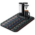 thumbnail image 1 of Washable Rubber Botanical Leaves Vintage Floral Dish Drying Mats for Kitchen Counter Home Large Coffee Bar Pad Accessories and Decor for Utensils Stemware 19.5''x12'', 1 of 5