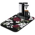 thumbnail image 1 of Washable Rubber Colorful Floral Dish Drying Mats for Kitchen Counter Home Large Coffee Bar Pad Accessories and Decor for Utensils Stemware 19.5''x12'', 1 of 7