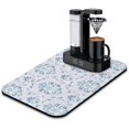 thumbnail image 1 of Washable Rubber Colorful Floral Dish Drying Mats for Kitchen Counter Home Large Coffee Bar Pad Accessories and Decor for Utensils Stemware 19.5''x12'', 1 of 7