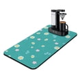 thumbnail image 1 of Washable Rubber Daisy Cute Floral Dish Drying Mats for Kitchen Counter Home Large Coffee Bar Pad Accessories and Decor for Utensils Stemware 17''x31.5'', 1 of 3