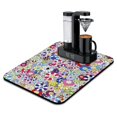 thumbnail image 1 of Washable Rubber Daisy Cute Floral Dish Drying Mats for Kitchen Counter Home Large Coffee Bar Pad Accessories and Decor for Utensils Stemware 18''x24'', 1 of 7