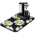 thumbnail image 1 of Washable Rubber Daisy Cute Floral Dish Drying Mats for Kitchen Counter Home Large Coffee Bar Pad Accessories and Decor for Utensils Stemware 19.5''x12'', 1 of 7