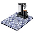 thumbnail image 1 of Washable Rubber Multicolored Flower Leaves Dish Drying Mats for Kitchen Counter Home Large Coffee Bar Pad Accessories and Decor for Utensils Stemware 18''x24'', 1 of 7