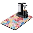 thumbnail image 1 of Washable Rubber Pioneer Colorful Floral Dish Drying Mats for Kitchen Counter Home Large Coffee Bar Pad Accessories and Decor for Utensils Stemware 23.5''x15.5'', 1 of 7