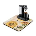 thumbnail image 1 of Washable Rubber Sunflower Cute Floral Dish Drying Mats for Kitchen Counter Home Large Coffee Bar Pad Accessories and Decor for Utensils Stemware 16''x18'', 1 of 7