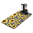 thumbnail image 1 of Washable Rubber Sunflower Cute Floral Dish Drying Mats for Kitchen Counter Home Large Coffee Bar Pad Accessories and Decor for Utensils Stemware 17''x31.5'', 1 of 4