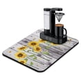 thumbnail image 1 of Washable Rubber Sunflower Cute Floral Dish Drying Mats for Kitchen Counter Home Large Coffee Bar Pad Accessories and Decor for Utensils Stemware 18''x24'', 1 of 7