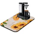 thumbnail image 1 of Washable Rubber Sunflower Cute Floral Dish Drying Mats for Kitchen Counter Home Large Coffee Bar Pad Accessories and Decor for Utensils Stemware 19.5''x12'', 1 of 7