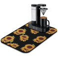thumbnail image 1 of Washable Rubber Sunflower Cute Floral Dish Drying Mats for Kitchen Counter Home Large Coffee Bar Pad Accessories and Decor for Utensils Stemware 19.5''x12'', 1 of 6