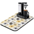 thumbnail image 1 of Washable Rubber Sunflower Cute Floral Dish Drying Mats for Kitchen Counter Home Large Coffee Bar Pad Accessories and Decor for Utensils Stemware 19.5''x12'', 1 of 6