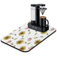 thumbnail image 1 of Washable Rubber Sunflower Cute Floral Dish Drying Mats for Kitchen Counter Home Large Coffee Bar Pad Accessories and Decor for Utensils Stemware 19.5''x12'', 1 of 6