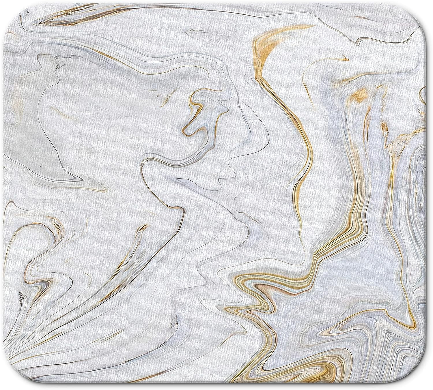 Washable Rubber Swirl Marble Dish Drying Mats For Kitchen Counter Home Large Coffee Bar Pad Accessories And Decor For Utensils Stemware 16''''x18''''