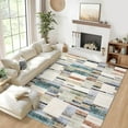 thumbnail image 1 of Washable Rug 10x13 Area Rug for Bedroom Geometric Farmhouse Living Room Rug Non Slip Large Area Rug Low Pile Throw Rugs Stain Resistant Carpet for Dining Room Colorful 10'x13', 1 of 6