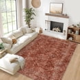 thumbnail image 1 of Washable Rug 9x12 Area Rug for Bedroom Vintage Living Room Rug Distressed Farmhouse Non Slip Large Area Rug Soft Throw Rugs Stain Resistant Carpet for Dining Room Nursery Brick Red 9'x12', 1 of 9
