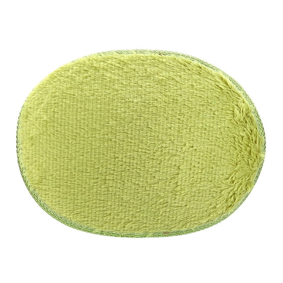 Washable Rug Cozival Round Washable Rug for Korean Hanging Chair & Tent, Soft Oval Mat - Non-Slip Backing, Skin-Friendly Fabric, for Yoga, Gym & Home Decor, Oval Floor Mat, Light Green