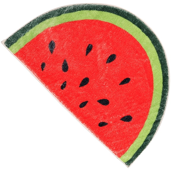 RUNROTOO Fruit Pattern Rugs Anti Skid Floor Cushion Polyester 1Set