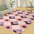 thumbnail image 1 of Washable Rug For Living Room, Modern Abstract Rug, Purple Brown Geometric Rug For Bedroom Soft Low-Pile Rug High Traffic Rug Non-Slip Rugs For Apartment Dining Room 2x3ft, 1 of 6