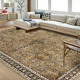 thumbnail image 1 of Washable Rug Runner Vintage Rug Traditional Rug Non-Slip Grey Runner Rugs with Rubber Backing Low-Pile Ultra-Soft Distressed Rug for Kitchen Bedroom 2x6/5x7/6x9/8x10/9x12, 1 of 7