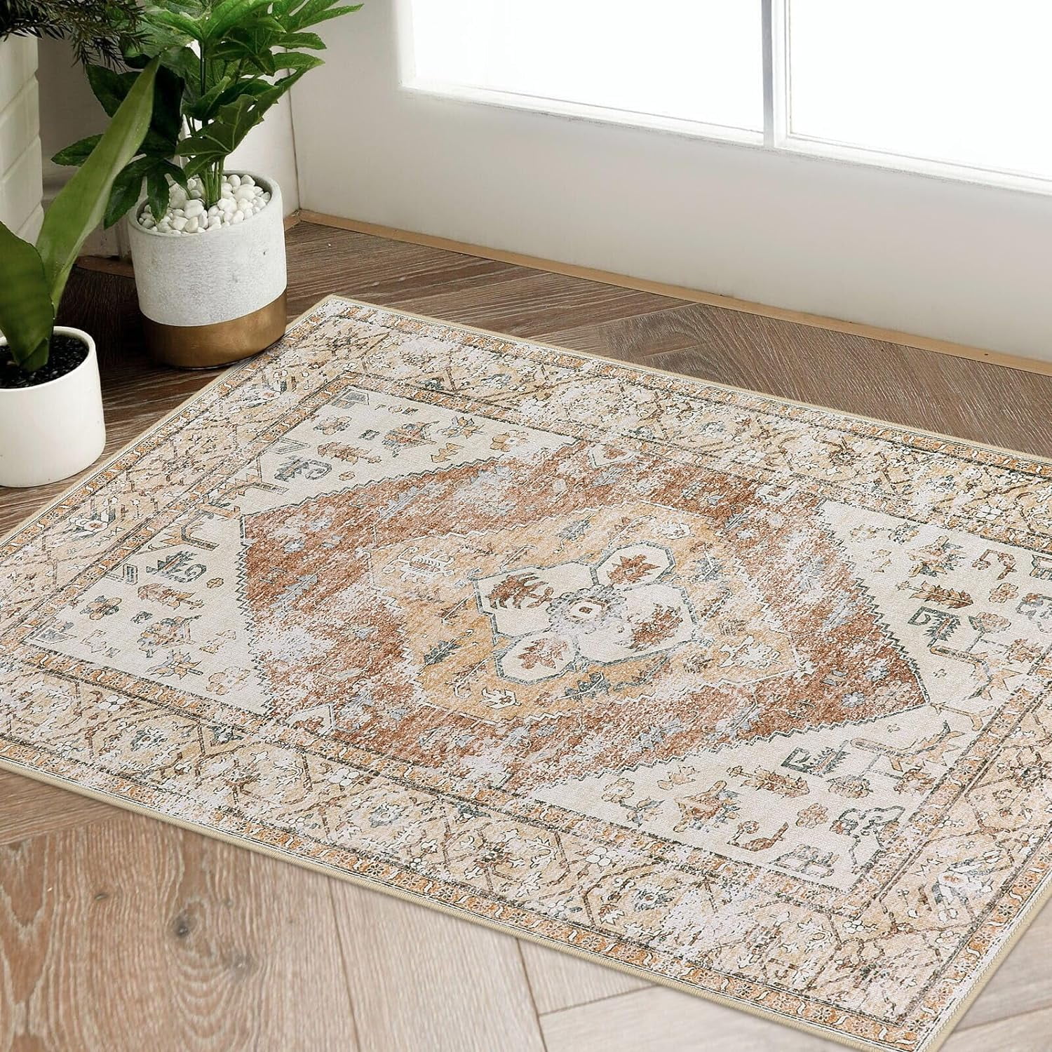 Washable Rug Runners for Hallways, 16 x 24 Inches Rug Runners Vintage