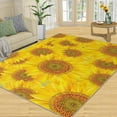 thumbnail image 1 of Washable Rug, Yellow Sunflower Rugs For Living Room, Retro Country Style Large Area Rug, Soft High Traffic Rug Non-Slip Rug For Bedroom Farmhouse Floor Rug 4x6ft, 1 of 6