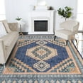 thumbnail image 1 of Washable Rugs 5x7, Vintage Navy Blue Rug with Medallion, Soft Oriental Rug for Living Room, Large Stain Resistant Rug, Western Floor Carpet for Bedroom, Office, Dining, 1 of 5