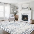 thumbnail image 1 of Washable Rugs 8x10 Area Rugs for Living Room,Modern Abstract Rugs for Bedroom,Large Carpets,Ultra Soft Faux Wool Retro Dining Room Rug,Non Slip&Non-Shedding Low Pile Print Rug- Blue-white-gray, 1 of 7